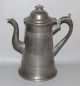 Antique Israel Trask American Pewter Bright - Cut Lighthouse Coffeepot / Teapot Metalware photo 1