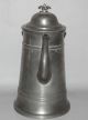 Antique Israel Trask American Pewter Bright - Cut Lighthouse Coffeepot / Teapot Metalware photo 3