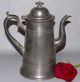 Antique Israel Trask American Pewter Bright - Cut Lighthouse Coffeepot / Teapot Metalware photo 8