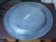 Large Late 18th/early 19th C Rimless English Pewter Charger,  18 