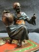 Cold Painted Solid Cast Bronze Bergman Austrian Style Street Merchant 1900`s Metalware photo 1