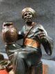 Cold Painted Solid Cast Bronze Bergman Austrian Style Street Merchant 1900`s Metalware photo 8