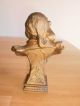 Vintage Clock Topper Female Bust Metalware photo 1