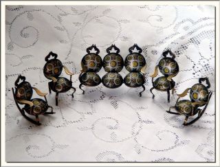 Antique Damascene Eibar Spain Miniature Living Room Visit My Store photo