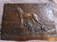 Briard Beauceron Berger Picard Dog Metal Plaque W Bronze Plating Signed P.  Dreux Metalware photo 1