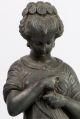 Antique Victorian Metal Figural Lady Statue – Angelina Jolie Pose - Leg Exposed Metalware photo 1