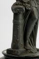 Antique Victorian Metal Figural Lady Statue – Angelina Jolie Pose - Leg Exposed Metalware photo 2