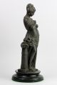 Antique Victorian Metal Figural Lady Statue – Angelina Jolie Pose - Leg Exposed Metalware photo 3