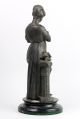 Antique Victorian Metal Figural Lady Statue – Angelina Jolie Pose - Leg Exposed Metalware photo 4