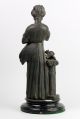 Antique Victorian Metal Figural Lady Statue – Angelina Jolie Pose - Leg Exposed Metalware photo 5