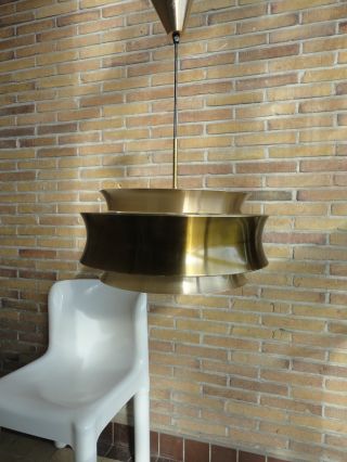 60’s/70’s Midcentury Modern Danish Hanging Lamp,  Guzzini Stilnovo Panton Era photo