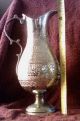 Antique Or Vintage Turkish Or Persian Copper Pitcher And Coffee Maker Pot Metalware photo 3