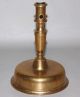 17th C Antique English Capstan Brass Candlestick Metalware photo 1