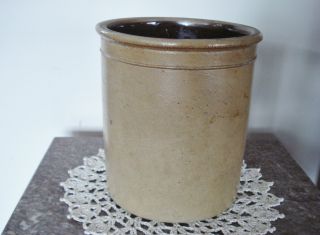 Vintage Stoneware Pottery Orchard Crock photo