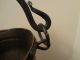 Antique Handmade Primitive Hanging Copper Cast Iron Cooking Pot - - Dovetail Metalware photo 5