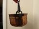 Antique Handmade Primitive Hanging Copper Cast Iron Cooking Pot - - Dovetail Metalware photo 6