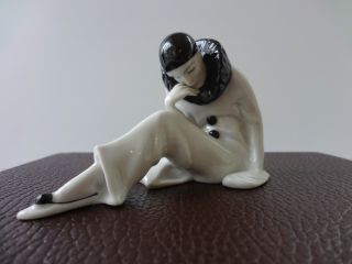 Gebruder Heubach - Seated Pierrot Figure - German C1940 photo