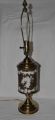 Antique,  Vintage Rare Wedgwood Brown Jasperware Lamp Works Great - Outlet - Us☀ Lamps photo 4