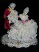Antique German Porcelain Karl Klette Dresden Lace Victorian Couple Figurine Figurines photo 1