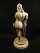 19th Century Spelter Warrior King Statue With Wonderful Patina Metalware photo 2
