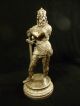 19th Century Spelter Warrior King Statue With Wonderful Patina Metalware photo 3