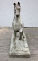 Antique Victorian Spelter Horse Figurine Statue Pot Metal War Show Metalware photo 3