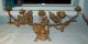 Antique/vtg French Gold Gilt Gothic Candelabra/candle Holders,  Cathedral Style Metalware photo 1