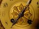 Antique French Clock Movement C 1890 Gold Dial N°76// Hole:4.  23 