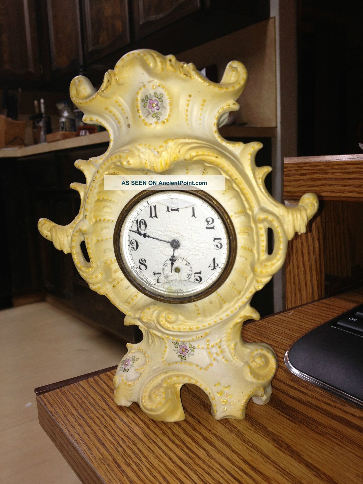 Vintage Antique Porcelain Clock Clocks photo
