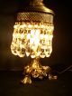 Stunning Antique Art Deco Table Or Desk Lamp /cut Crystal Lustres,  1920s, Lamps photo 2