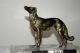 French Antique Art Deco Borzoi Greyhound Spelter Sculpture 1930 Lamps photo 1