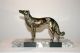 French Antique Art Deco Borzoi Greyhound Spelter Sculpture 1930 Lamps photo 3