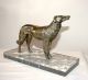 French Antique Art Deco Borzoi Greyhound Spelter Sculpture 1930 Lamps photo 4
