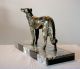 French Antique Art Deco Borzoi Greyhound Spelter Sculpture 1930 Lamps photo 7