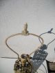 Antique Ornate Iron Table Lamp Arts & Crafts - Patina Lamps photo 7