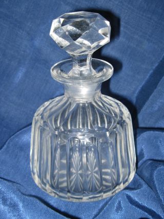 Matching Pr.  Antique Lead Crystal Cologne Bottles W/original Stoppers photo