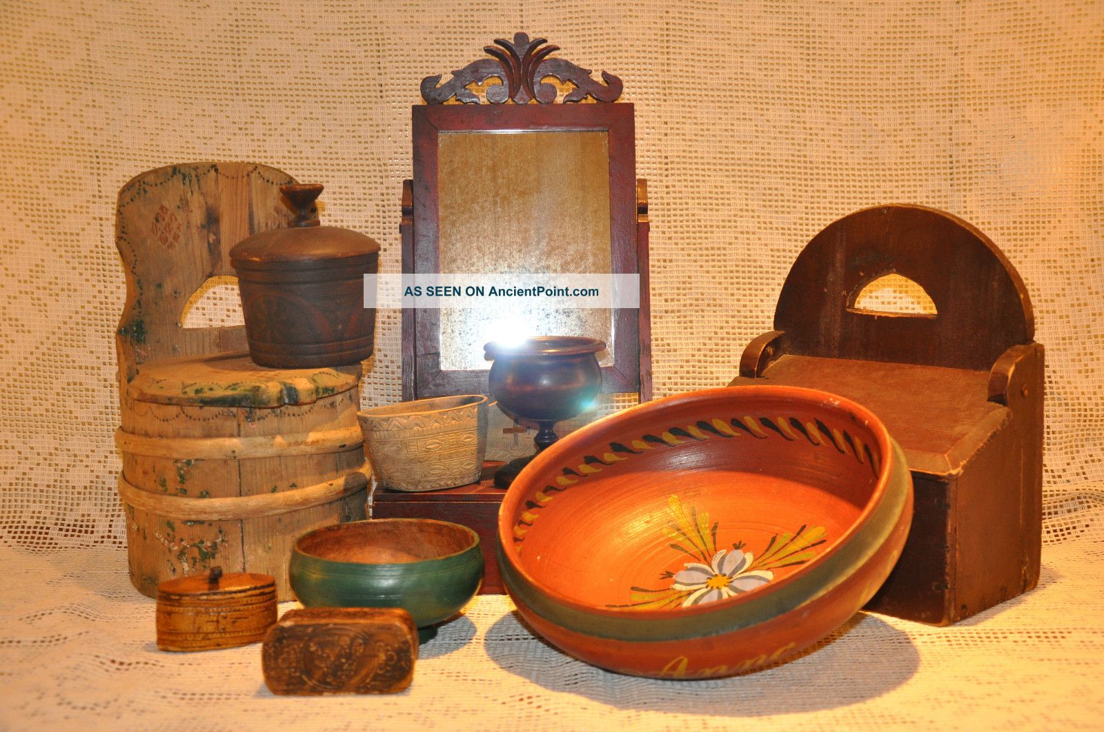 New Price Collection Norwegian Folkart Lot 10pieces Snuffbox Alebowl Norway 1800 Carved Figures photo