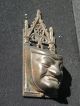 Antique Gothic/aztec Cast Iron Match Holder - Great For Cell Phone & Keys Metalware photo 1