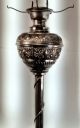 B & H Ornate Nickel Banquet Lamp Base - Electrified - Spider Shade Holder Lamps photo 1
