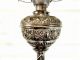 B & H Ornate Nickel Banquet Lamp Base - Electrified - Spider Shade Holder Lamps photo 3