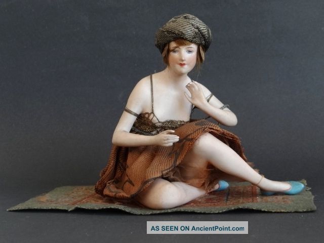 Goebel Art Deco Lady Woman Rare Piece Antique German Doll Odalisque Figurines photo
