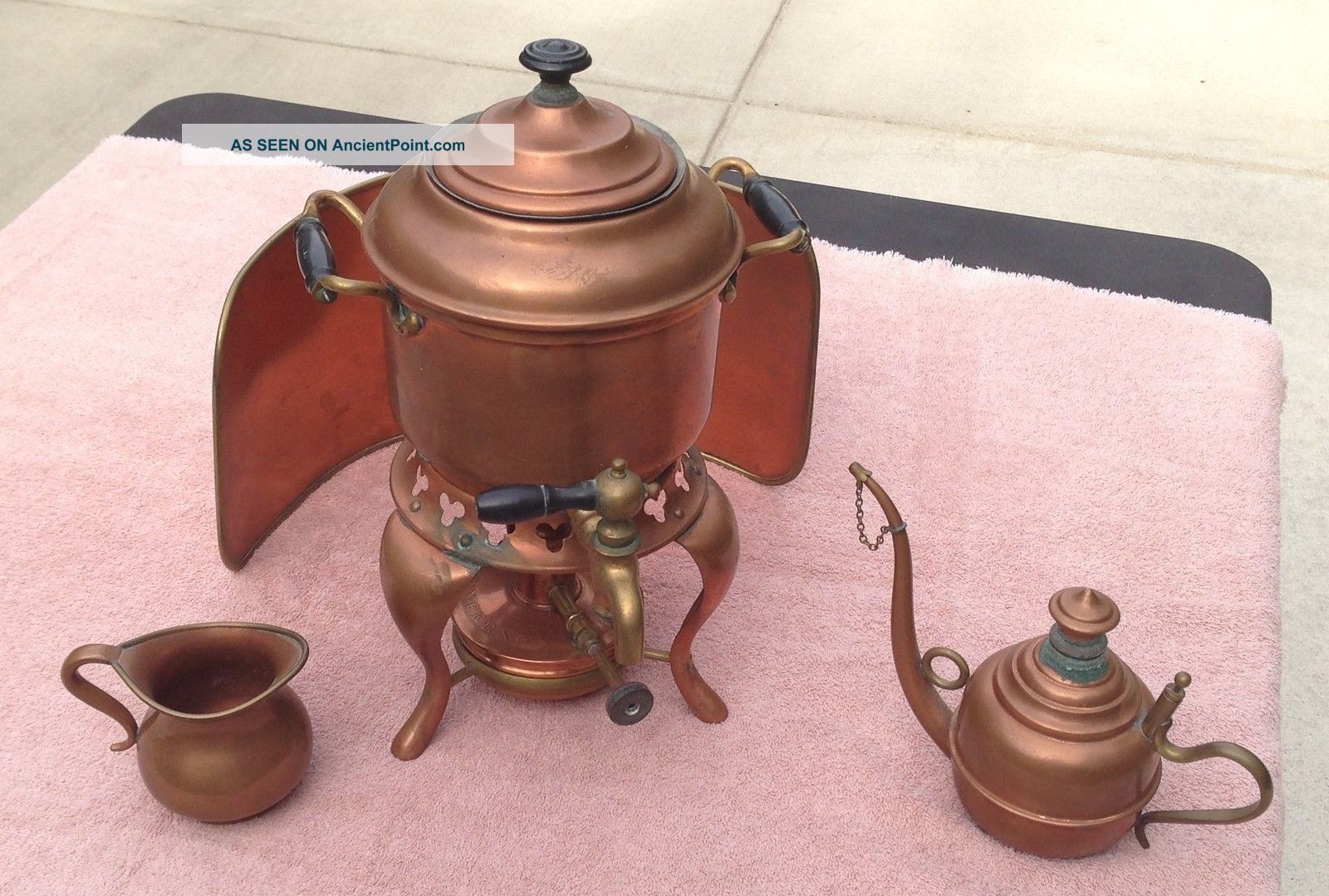 Antique Sternau & Co Samovar Set 1904 - Copper Metalware photo