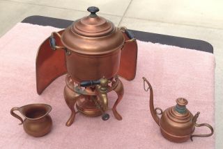 Antique Sternau & Co Samovar Set 1904 - Copper photo