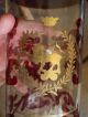 5 Rare Antique Candle Glass Lamp Shade W/ Gilt Persian Lion And Sun Other photo 1