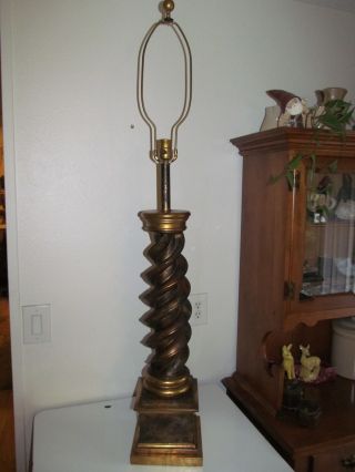 Vintage Mid - Century Chapman ' Twist ' Table Lamp photo