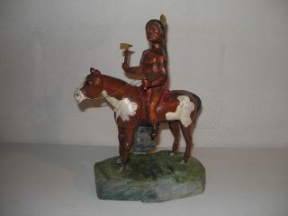 C 1930 ' S Indian Brave Riding A Painted Horse photo