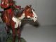 C 1930 ' S Indian Brave Riding A Painted Horse Carved Figures photo 5