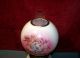 Antique Victorian Hand Painted Oil Lamp Orig Ball Shade & Base Cond Nores Lamps photo 2