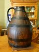 Antique French Wooden Staved And Iron Wine Jug Pitcher Other photo 1