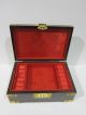 Antique Vintage Solid Rosewood Jewlery Box With Mother Of Pearl Inlaid Vhtf Nr Boxes photo 2